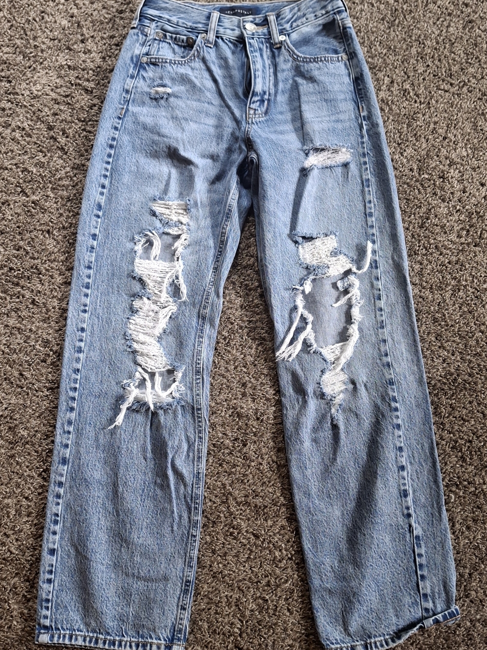 Women’s Light Blue Distressed Ripped Jeans
